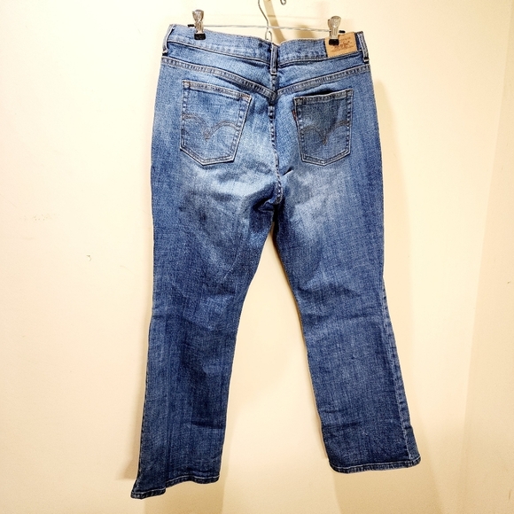 LEVI'S 515 Boot Cut Women's Washed Blue Jeans size 12 short - Picture 9 of 11